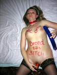 Polish blonde wife slut masturbating