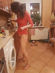 Mature Polish slim wife slut posing