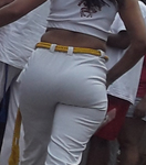 Morena Rabuda na roda de capoeira