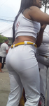 Morena Rabuda na roda de capoeira