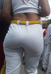 Morena Rabuda na roda de capoeira