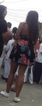 Que pena o vento bateu mais ela estava de shorts