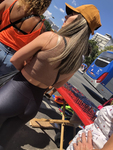 Loira gostosa flagrada com roupa de academia