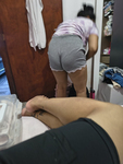 Minha mulher dormindo de shortinho